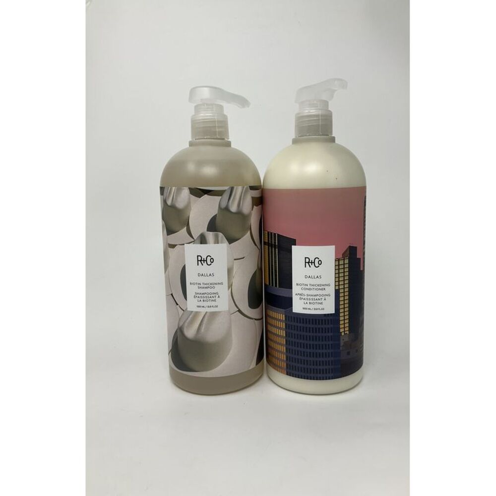 R+Co Dallas Biotin Thickening Shampoo and Conditioner 33.8 oz Liters DUO